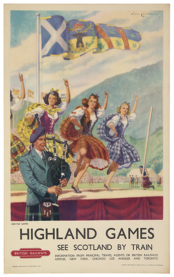 Highland Games, See Scotland By Train, Information From Principal Travel Agents Or Brtitish Ralways, Offices New York, Chicago Los Angncies And Toronto,  British Railways