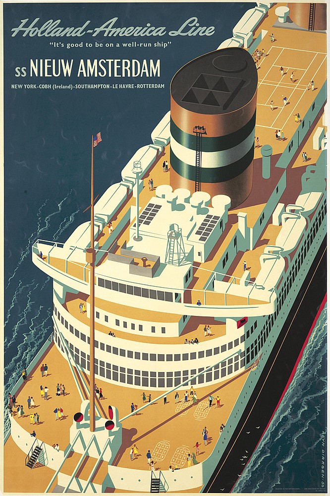 Holland America Line, “It’s Good To Be On A Well Run Ship”, Ss Nieuw Amsterdam, New York_Cobh(Ireland Southampton Le Havre Rotterdam, Aeyn Dirksen 53
