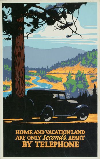 Home And Vacation-Land Are Only Seconds Apart By Telephone