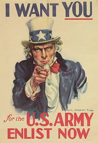I want you, For the u.s army enlist now