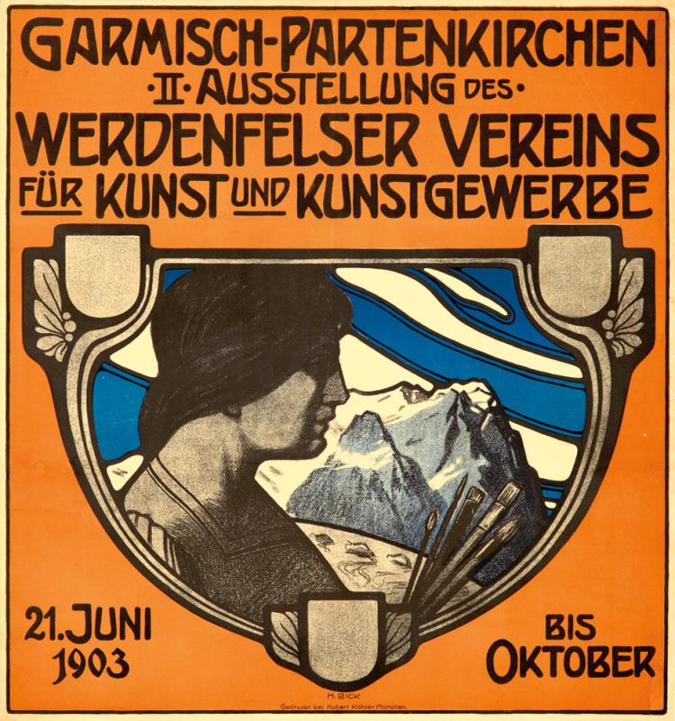 Garmisch Partenkirchen, Ausstellung Des., Werdenfelser Vereins, Fur Kunst Und Kunstgewerbe, 21.Juni, 1903, Bis, Oktober