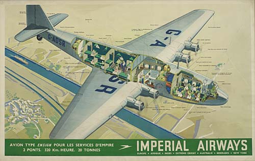 G-ADSR, Imperial Airways, Avion Type Ensign Pour Les Services Dempire, 2 Ponts 320 km Meure. 20 Tonnes