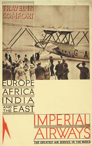 Travel In, Comfort, Europe, Africa, India, And The East, Imperial, Airways, The Greatest Air Service In The World