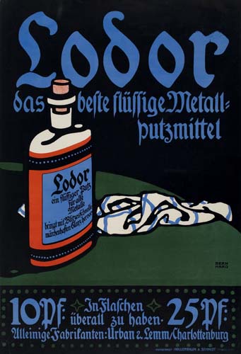 Lodor, das befte fluffige metall, putzmittel loder, 10pf. In flafchen, uberall zu haben 25 pf: ulleinige fabritanten urban 2 lemm/ charlottenburg