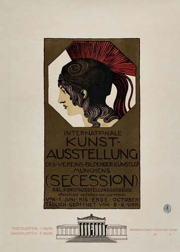 Internationale Kunst Ausstellung, Des Vereins Bildender Kunstler, Munchens, (Secession), kgl, kunstavsstellvngsgehavde., von 1 juni bis ende october, taglich geoffnet von 9-6. uhr.