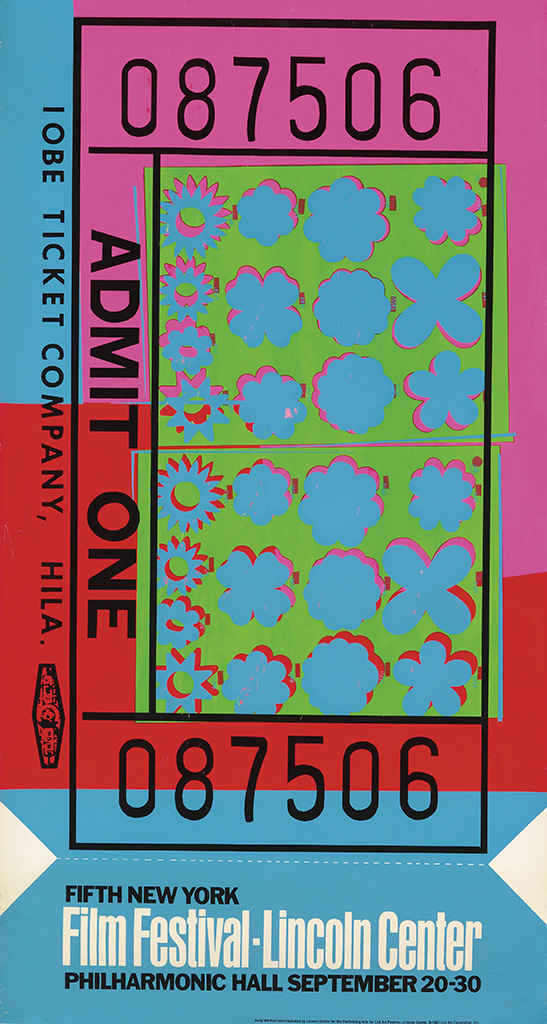 087506 Admit One, 087506, Iobe Ticket Company, Hila. Fifth New York, Film Festival-Lincoin Center, Philharmonic Hall September 20-30