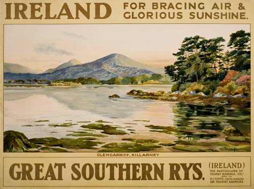 Ireland, For Bracin Aip & Clorious Sunshine, Glencarriff, Killarney,  Great Southern Rys, (Ireland)