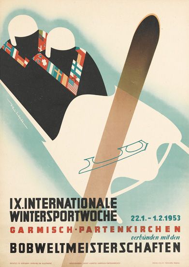 Ix. Internationale Wintersportwoche, 2201-1.2.1953, Garmiscm.Partenkirchen, Derbunden Mit Den, Bobweltmeister schaften