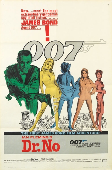 Now Meet the most Extraordinary gentleman Spy In All fiction, James Bond Agent 007, The First james Bond Film Adventure!, Ian Fleming’s De.No 007, Dr.No Sean Connery