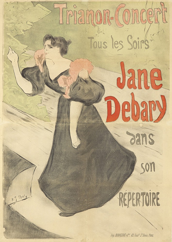 Trianon-Concert, Tous Les Soirs, Jane, Debary, Dans, Son, Repertoire, Imp.Bourgerie & Cie 83 Faube St Denis.Paris.
