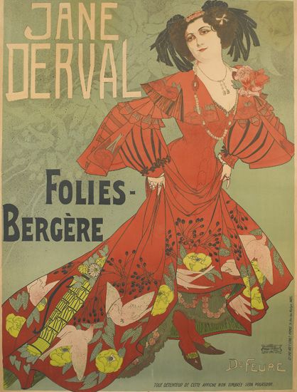 Jane Derval Folies-Bergere., De Feure