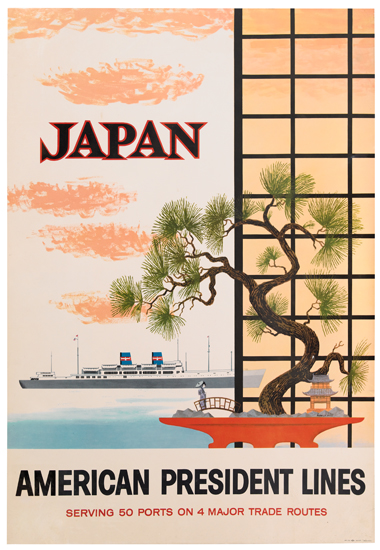 Japan American President Lines, Serving 50 Ports on 4 Major Trade Routes