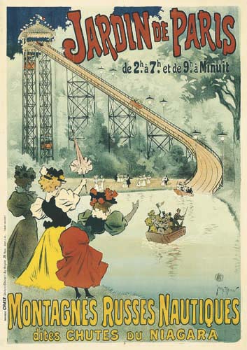 Jardin de paris, de 2h a 7h et de 9h a Minuit, Montagnes russes Nautiques, dites chutes du niagara