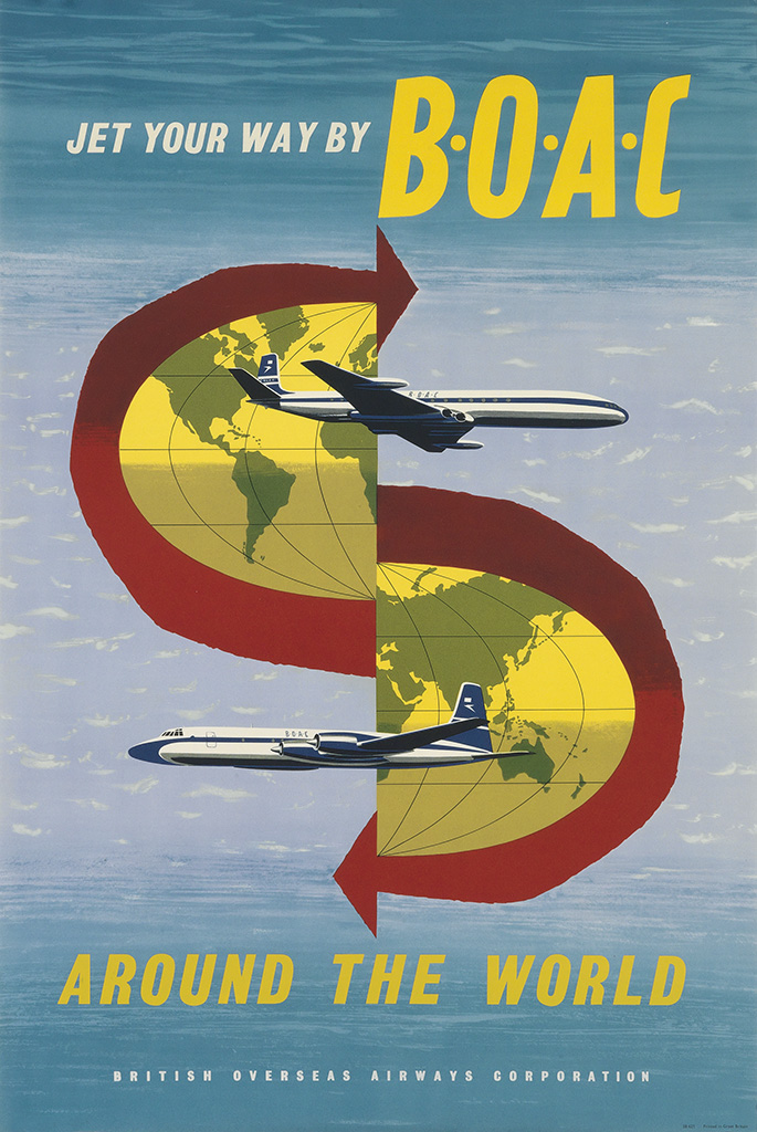Jet Your Way By B.O.A.C, Around The World, British Oveseas Airways Corporation