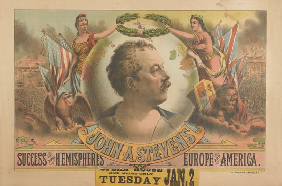 John A. Stevens, Success Hemispheres, Europe America, Onb Nigry Only Tuesday Jan,2