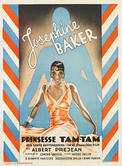 Josephine Baker Prinsesse Tam – Tam. Den Sorte revyordonning I En Ny Straalwnde Flim Med Albert Prejean, Cdmod Greville Jacques Dalun, 3 Berond Greyille Jacques Dallin, 3 Beromte parisk Jazzorkestre Spiller I Denne Storilm