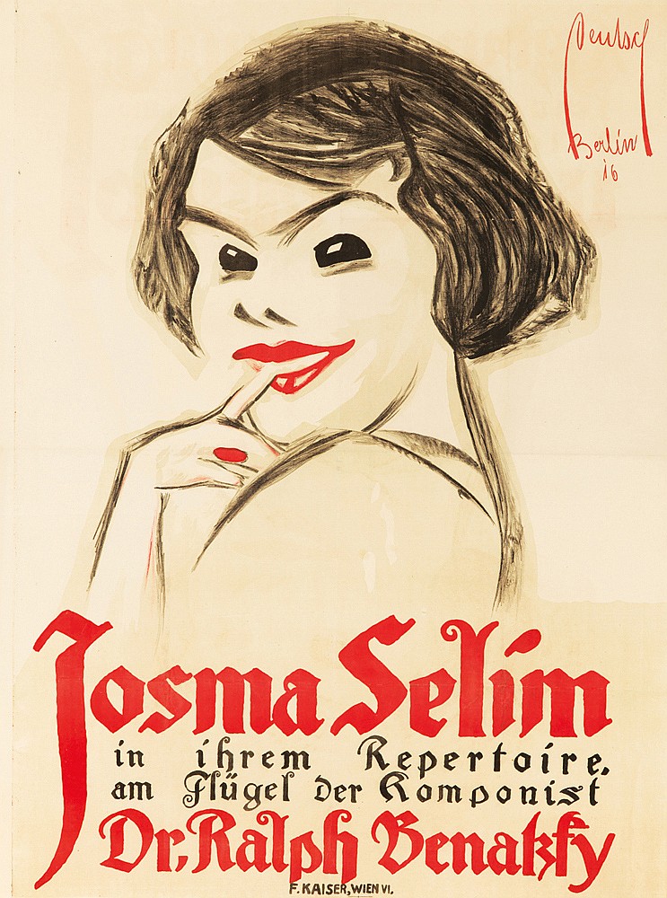 Josma Sehim, In Ihrem Repertoire, Am Flugel Der Romponist, Dc Ralph Benakfy, F.Kaiser, Wien Vi.