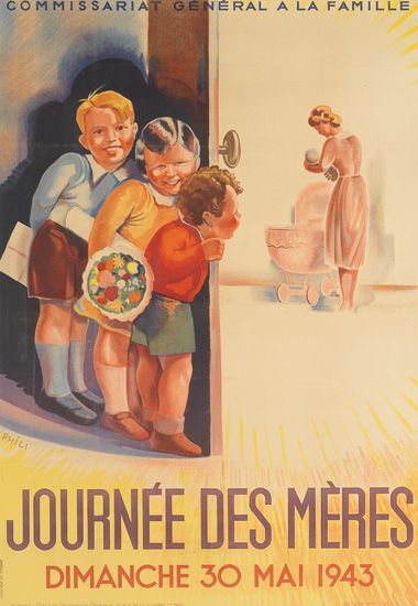 Commissariat General A La Famill, Journee Des Meres, Dimanche 30 Mai 1943