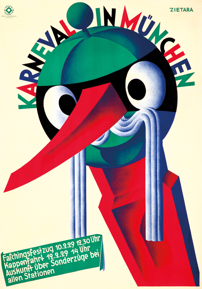 Karneval in Munchen, Falchingsfestzug 10.2.29 12,30 unr, Kappenfahit 12.2.29 14 uhr, Auskunft Uber Sonderzuge bei, allen Stationen