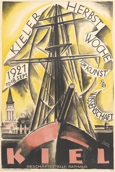 Kieler Herbst Woche, 1921 10-18. Sept, Fur Kunst Und, Wissenschaft, Kiel, Geschaftsstelle Rathus
