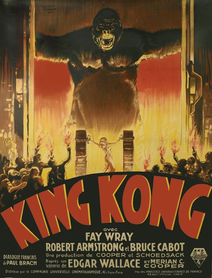 King Kong, avec, Robert Armstrong el Bruce cabot, Une production de cooper et Schoedsack, D’ opres un scenerio de, Edgar Wallace, et merian c. cooper, dialogue francais, de paul brach, distribac  so compagnil universelle. Rko, Radio