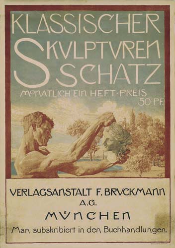 Klassischer skvlptvren schatz, Monatlich ein heft preis 50 pf, Verlagsanstalt f. brvckkmann, A.G. avnchen, Man subskribiert in den buchhandlungen