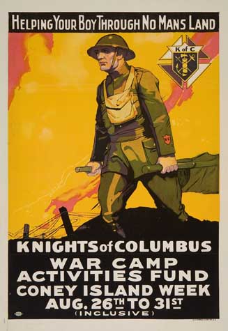 Helping Your Boy Through No Mans Land, K Of C, Knights Of Columbus, War Camp, Activities Fund, Coney Island Week, Aug.26Th To 31St (Inclusive)
