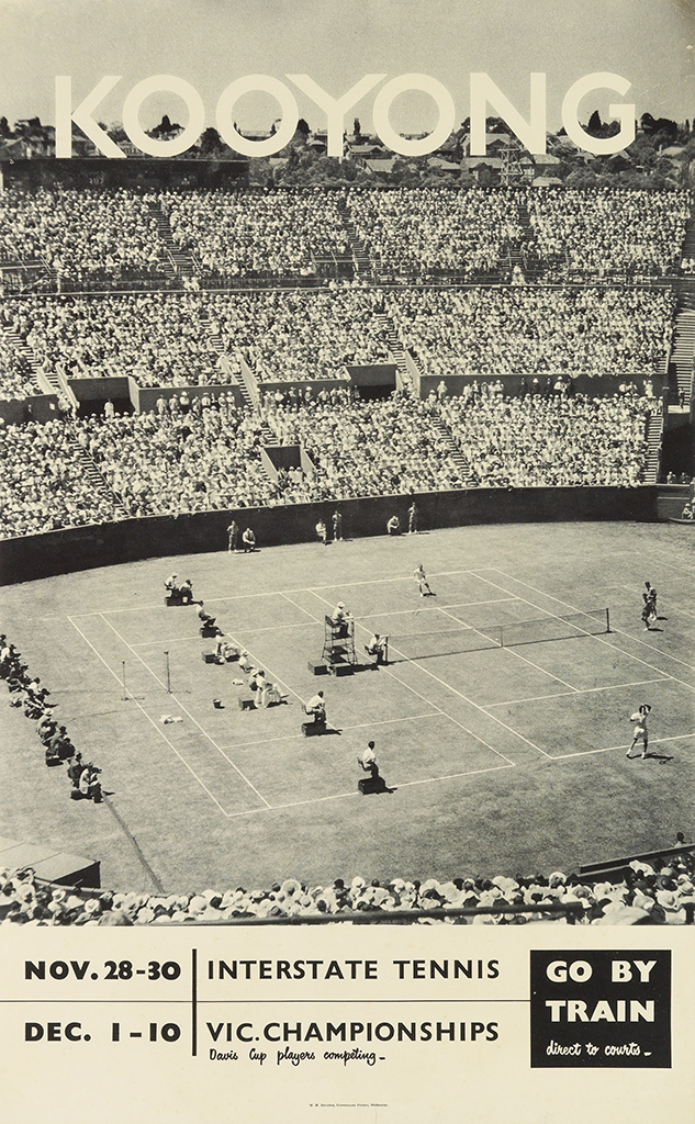 Kooyong, Nov.8-30 Interstate Tennis , Dec. 1-10 Vic. Championships, Go By, Train