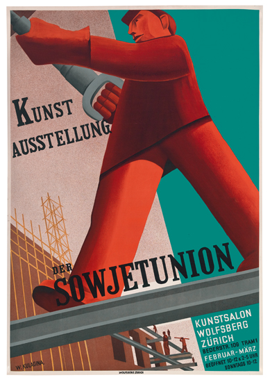 Kunst Ausstellung Der Sowjetunion Kunstsalon Wolfsberg Zurich Bederstr.109 Trami Februar-Marz Geoffnet 10-12 & 2-5 Uhr Sonntags 10-12