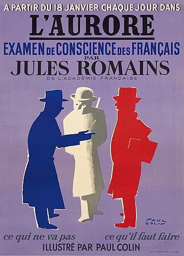 A Partir Du 18 Janvier Chaque Jour Dans, L’Aurore, Examen De Conscience Des Francais, Jules Romains, De L’Academie Francaise, Ce Qui Ne Va Pas, Illustre Par Paul Colin, Ce Qu’Il Faut Faire, Paulcolin