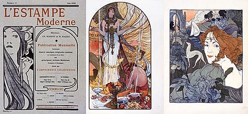 LEstampe, Moderne, Ch Masson & H.Mazza, Publication Mensuelle, LImprimerie Champenois, Sommaire