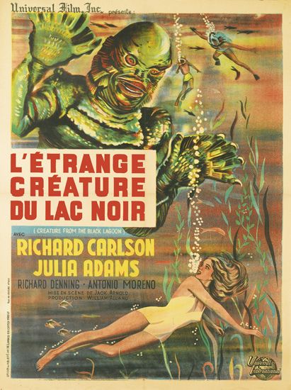 Universal film, iuc.L’etrance, Creature, Du Lac Noir, Richard Carlson Julia, Richard Denning Antonio Moreno