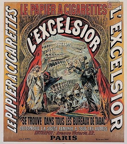 Le Papler Aclgarettes, L’Excelslor, Se Trouve Dans Tous Les Bureaux De Tabac, Oulconoue La Goute Renonce A Tous Les Autres, Entrepot: Avenue Victoria. 22., Paris