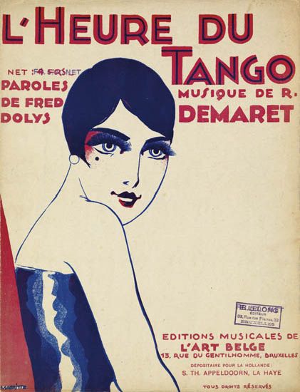 L’Heure Du Tango, Musique De R. Demaret, Net:4 Frs Paroles, De Fred Dolys, Editions Musicales De, L’Art Belge, 13, Rue Du Gentilhomme. Bruxelles. Depostitaine Four La Hollande: S. Th. Appeldoorn, La Haye, Tous Oroits Reserves,
