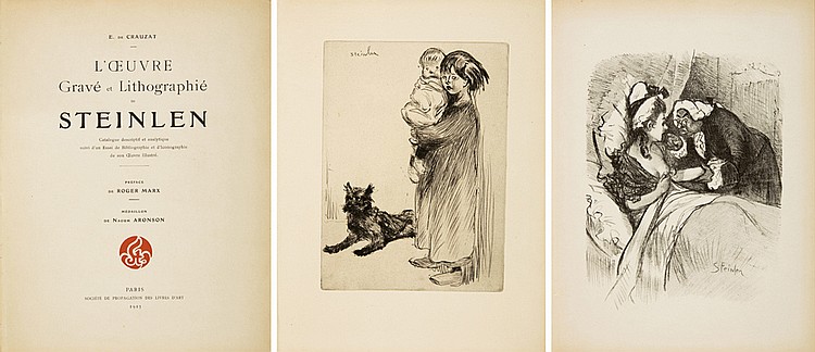 Chauzat, L’ oeuvre, grave et lithographie, steinlen, roger manx, anonson, paris