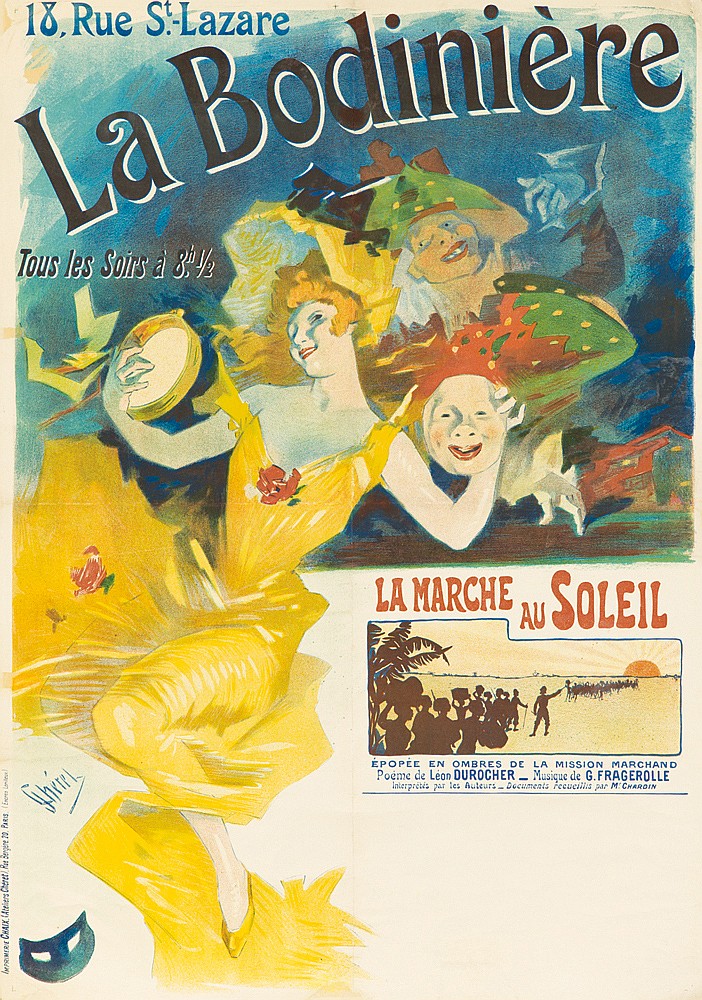 18,RueSt.-Lazare, La Bodiniere, Tous les Soirs a 8th . 1/2, La Marche au Solei, Epopee, En Ombers De la Mission Marchend , Peome De leon Durocher – G Fragerolle