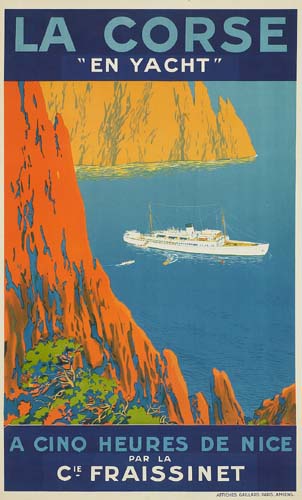 La Corse, “En Yacht”, A Cino Heures De Nice, Par La, Cie Fraissinet
