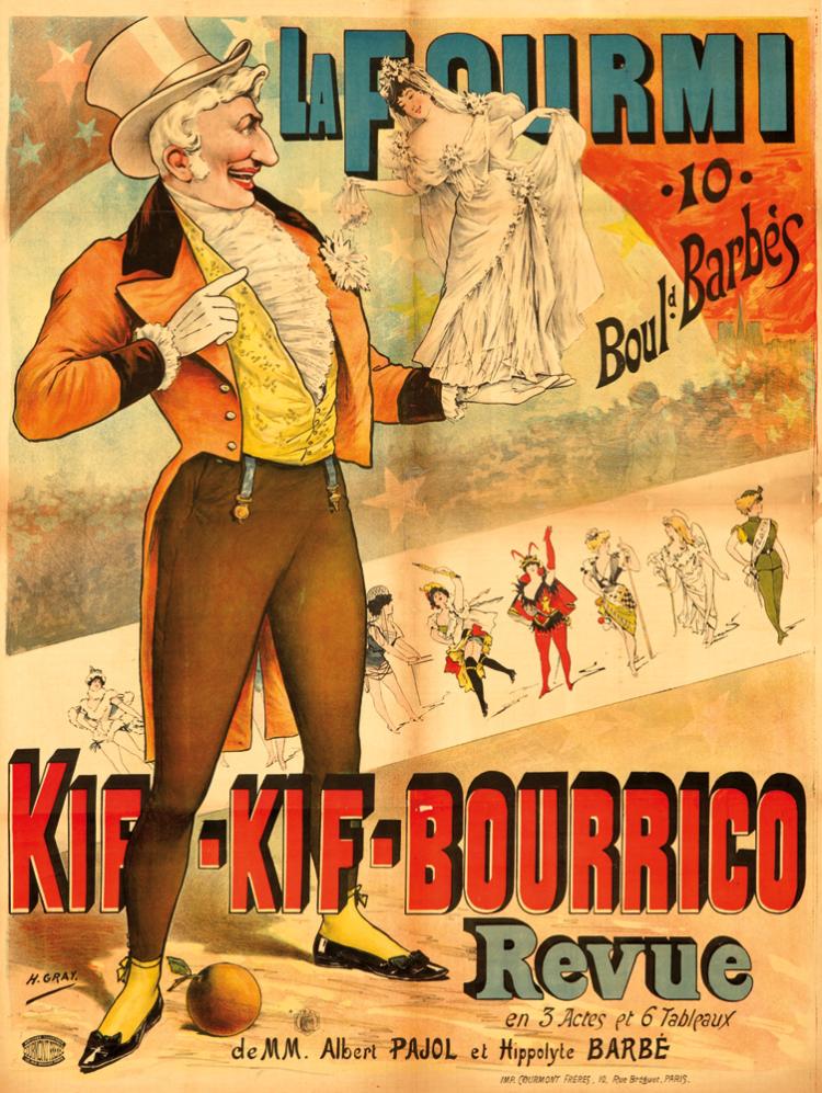 La Fourmi, 10, Bould.Barbe’s, Kif-kif-Bourrico, Revue, En 3 Actes Et 6 Tableaux, De MM.Albert pajol El Hippolyte Barbe