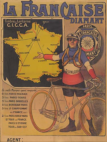 La Francaise, Diamant, Timber & Lanterne, C.I.C.C.A., Paris, A Francaise, Dunlop, Bowen, 6 Fois Paris Roubaix, 3 Fois Paris Tours, 3 Fois Paris Bruxelles, 5 Fois Bordeaux Paris, 5 Fois Le Championnat, De France, 2 Fois Paris Brest Paris, Le Tour De France, Paris S’ Etienne, Tour Sud Est, Agent
