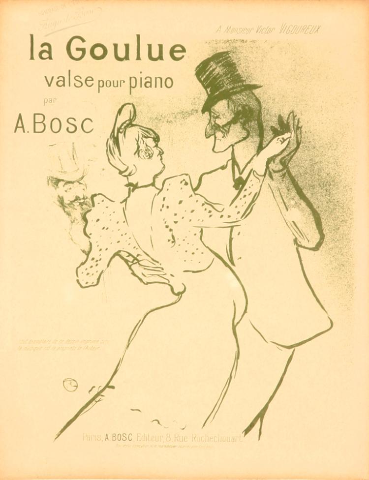 A Mansieur victor vigoureux, La Goulue, Valse Pour Piano, par, a. bosc, paris, a bosc, editeur 8 rue rachechouart