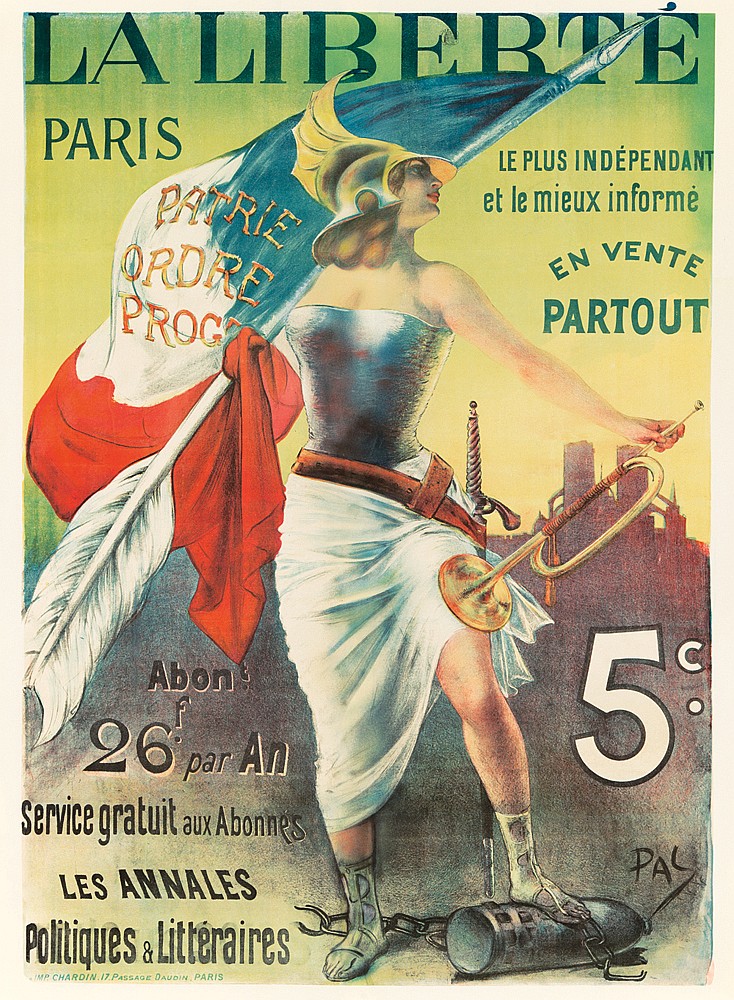 La Liberte, Paris, Le Plus Independent, Et Le Mieux Informe, En Vente, Partout, 5c., Abont., F, 26 Par An, Service Gratuit Aux Abonnes, Les Annales, Politiques & Litteraires, Pal, Imp. Charoin 17 Passade Daudin Paris