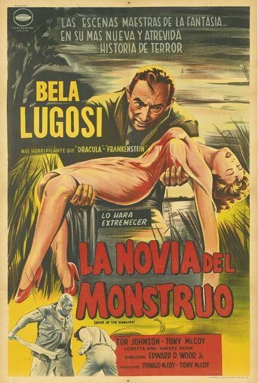 Las Escenas Maestras De La Fantasia, En Su Mas Nueva Y Atrevida, Historia De Terror,  Bela Lugosi, vas Horripslante  Dracula Frankenstein, Lo Hara, Extremecer, La Novia Del, Monstrruo, tor johnson tony mc coy, lorttta farvety dunn, edward D wood jr., donaid m, Coy, tony mc coy