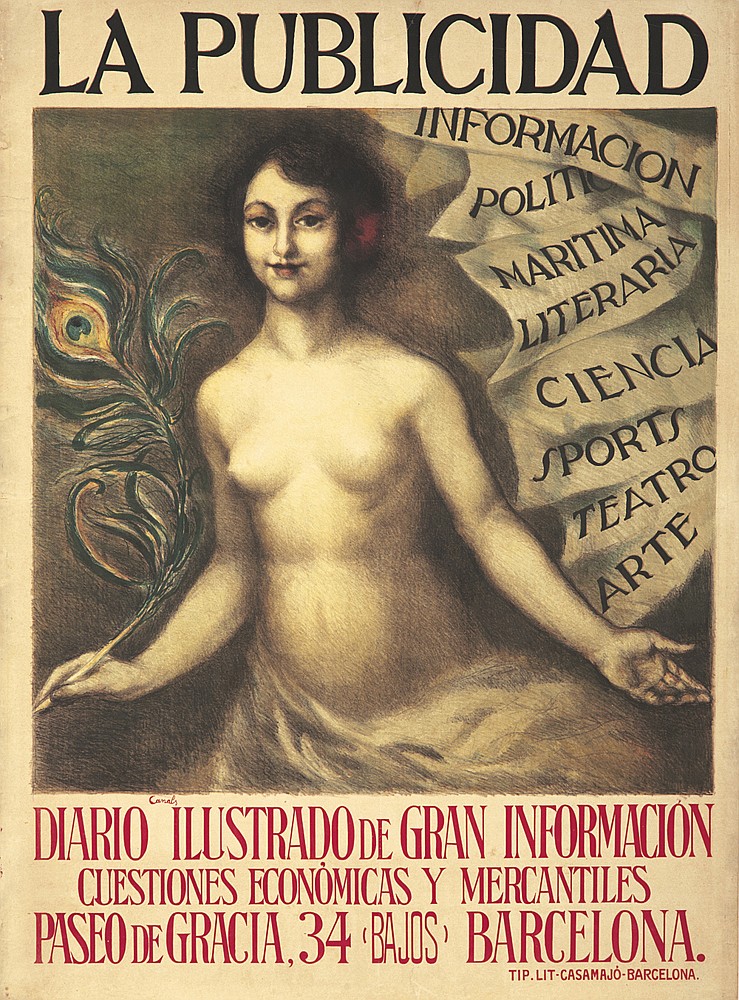 La Publicidad, Informacion, Polit, Maritima, Literaria, Ciencia, Sports, Teatro, Arte, Diario Ilustrado De Gran Informacon, Cuestiones Economicas Y Mercantiles, Paseo De Gracia. 34 Bajos Barcelona.