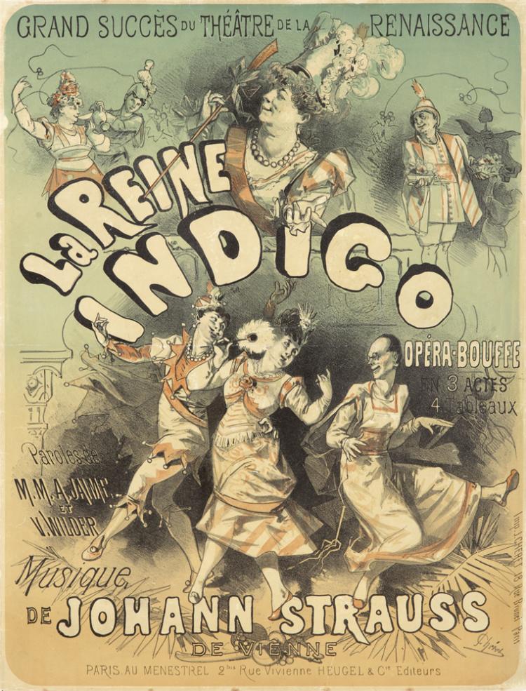 Grand Succes Du Theatres De La Renaissance, La Reine, Indigo, Opera Bouffe, M.M.A. Musique, De Johann Strauss, De Vienne, Paris Au Menestrel 2 Rue Vivienne Heugel & C” Editeurs