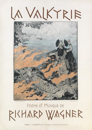La Valkyrie Richard Wagner Poeme Et Musique De Paris P. Schottac