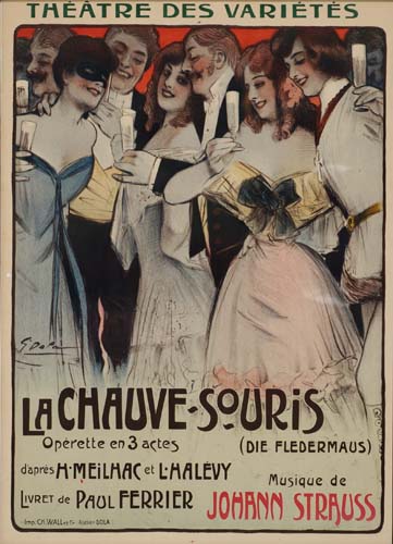 Theatre des varietes, La chauve souris, Operette en 3 actes dapres H.Meilhac et lhalevy livret de paul ferrier, Die fledermaus musique de johann strauss
