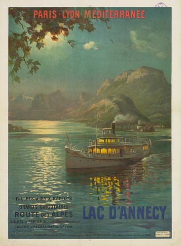 Paris-Lyon-Mediterranee, Billets A Prix Reduits, Grands Cirgulaires, Route Des Alpes, Billets–,  Lac D’annecy