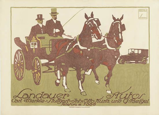 Landauer Autos. Carl Merkle, Stuttgert, Inh: Otto Kurtz Und G.Beigel Telefon =1366