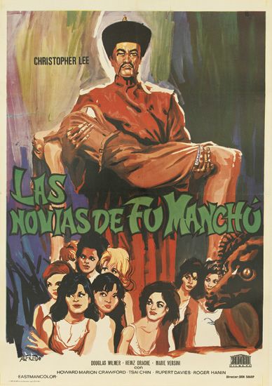 Christopher Lee, Las Novias De Fu Manchu, Dojelas miler eninz orache, Howard Marton Crawford Tsai chin rupert davies roger hanin, Eastmancolor