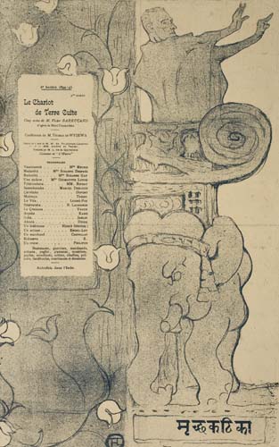 Le Chariot de Terre Cuite, 1894-95, Barrucand, Confence de M.T.Wyzewa, M. Georgertte Loyer, MM.Rlpert, Marchl edeslouts, Dltont, Trssy, Lugni.Pox, R.Lagrange, Vagux, Kanis, Jablin, Brahmanes guerriers Marchands, Autrfois dans I’Inde.